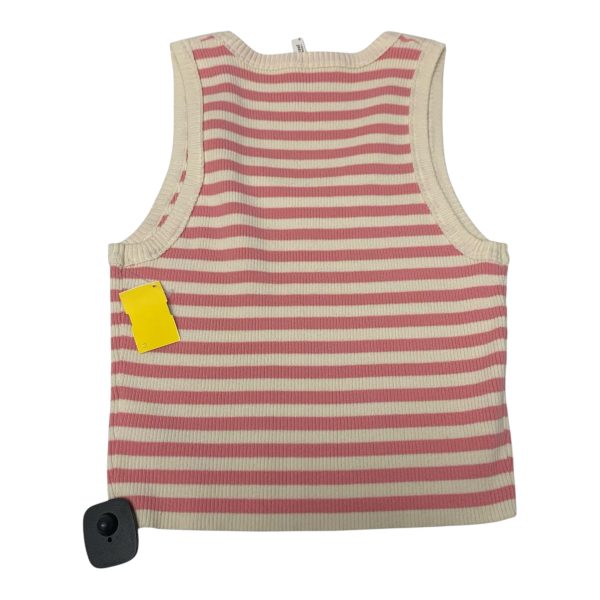 Top Sleeveless By Clothes Mentor In Cream & Pink, Size: M Online now