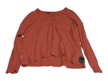 Top Long Sleeve By Madewell In Orange, Size: M For Cheap