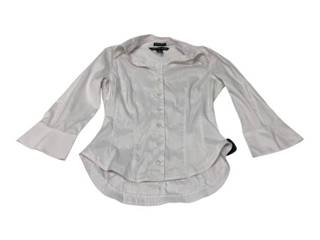 Top Long Sleeve By Antilia Femme In White, Size: S For Cheap