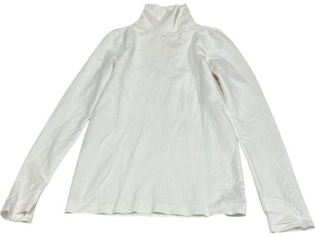 Athletic Top Long Sleeve Collar By Athleta In White, Size: S For Cheap