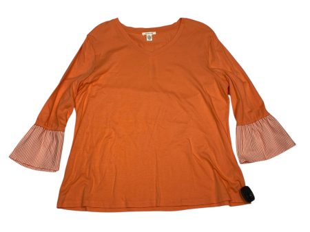 Top Long Sleeve By West Bound In Orange, Size: Xl For Sale