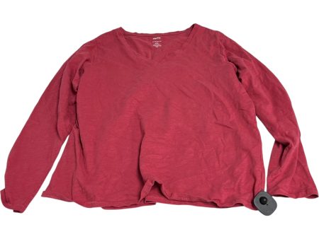 Top Long Sleeve Basic By Sonoma In Pink, Size: Xxl Online Hot Sale