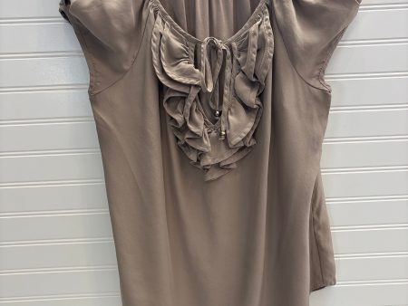 Top Short Sleeve By Alice Trixie In Taupe, Size: M Cheap