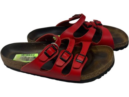 Sandals Flats By Birkenstock In Red, Size: 10 Sale