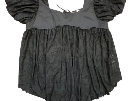 Tunic Short Sleeve By Free People In Black, Size: S Fashion