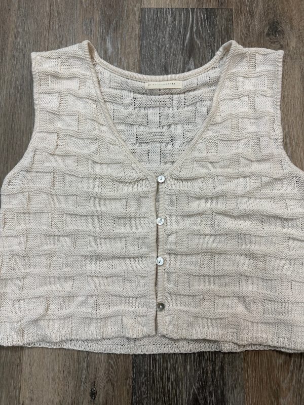 Vest Sweater By By Together In Cream, Size: L Online Sale