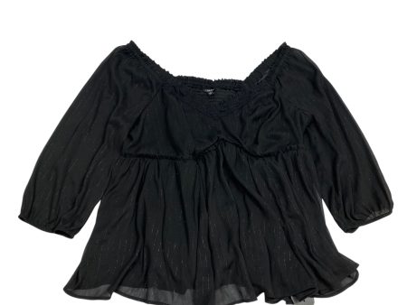 Top Long Sleeve By Torrid In Black, Size: 2x Online Sale