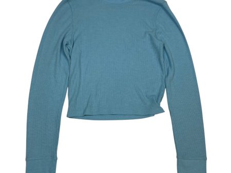 Top Long Sleeve By American Eagle In Blue, Size: L Online Sale