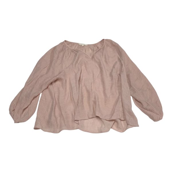 Top Long Sleeve By Grade & Gather In Pink, Size: L Discount