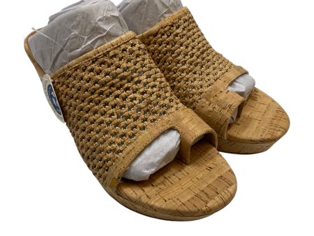 Sandals Heels Wedge By Bare Traps In Tan, Size: 9.5 For Discount