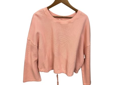 Athletic Sweatshirt Crewneck By Fabletics In Pink, Size: 1x For Discount