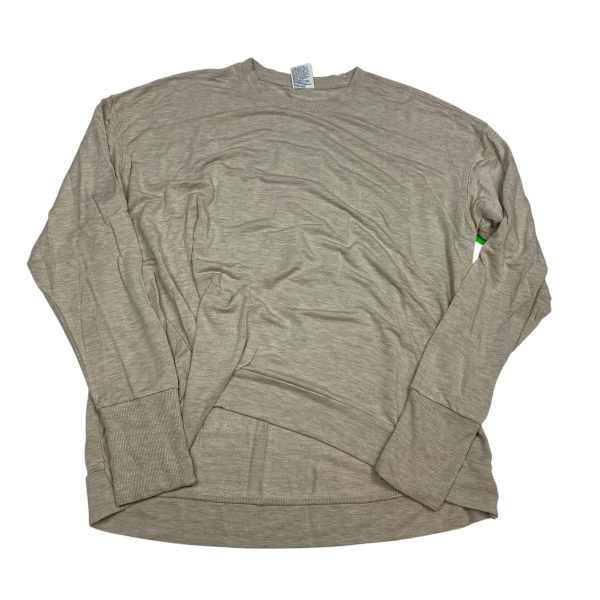 Athletic Top Long Sleeve Crewneck By All In Motion In Tan, Size: S Online