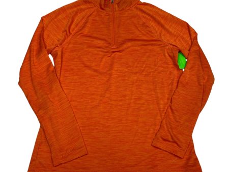 Athletic Top Long Sleeve Collar By Charles River In Orange, Size: S on Sale