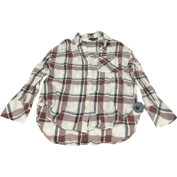 Top Long Sleeve By Sanctuary In Plaid Pattern, Size: Xs For Discount