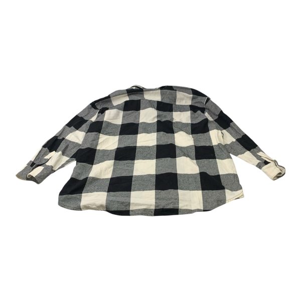 Top Long Sleeve By Old Navy In Plaid Pattern, Size: 2x Supply