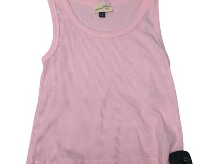 Top Sleeveless Basic By Universal Thread In Pink, Size: M Online Hot Sale