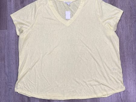 Athletic Top Short Sleeve By Athleta In Yellow, Size: 3x Discount