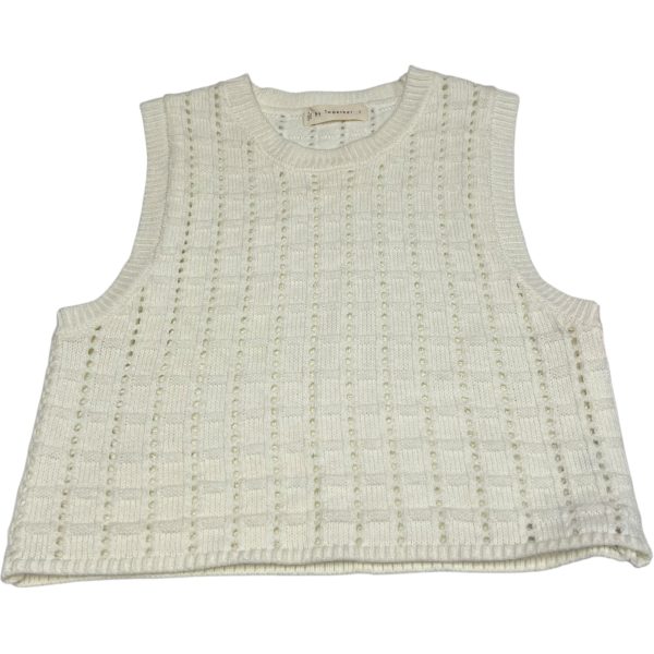 Vest Sweater By By Together In White, Size: S Supply