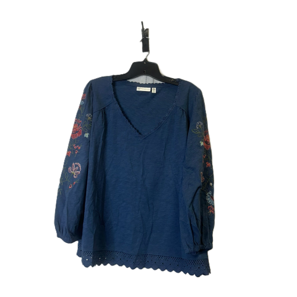 Top Long Sleeve By Rafaella In Blue, Size: Xl For Discount