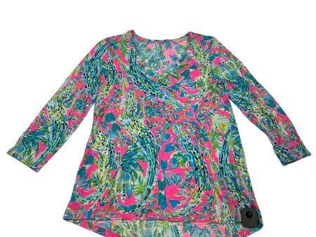 Top Long Sleeve Designer By Lilly Pulitzer In Blue & Pink, Size: Xxs For Sale