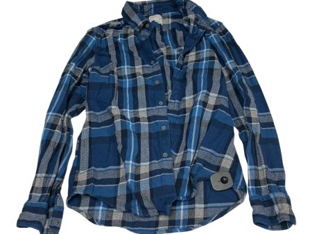 Top Long Sleeve By American Eagle In Blue, Size: S Discount