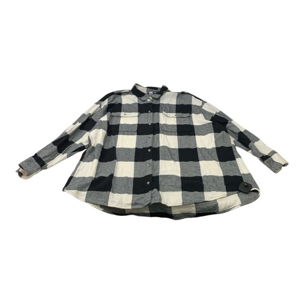 Top Long Sleeve By Old Navy In Plaid Pattern, Size: 2x Supply