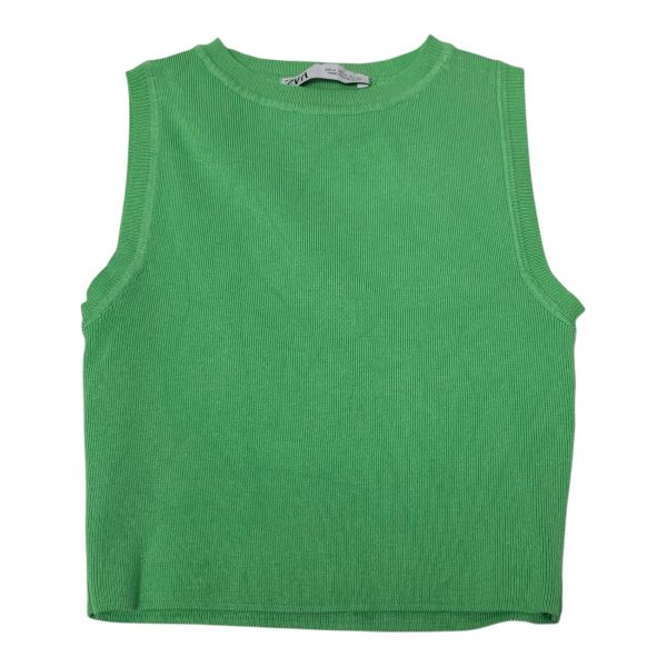 Top Sleeveless By Zara In Green, Size: M Fashion