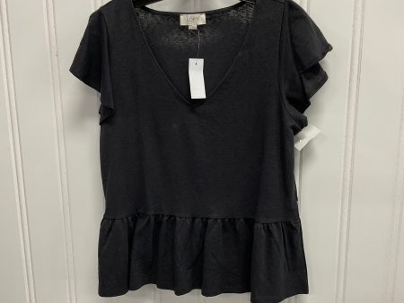 Top Short Sleeve By Loft In Grey, Size: M Discount