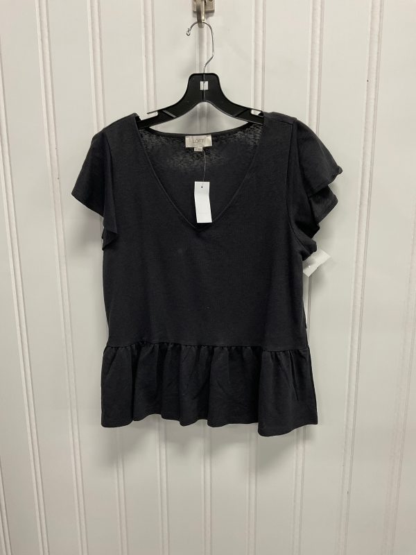 Top Short Sleeve By Loft In Grey, Size: M Discount