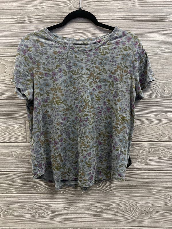 Top Short Sleeve By Old Navy In Floral Print, Size: L For Cheap