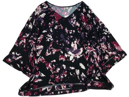 Top Long Sleeve By Cato In Black & Purple, Size: M Discount