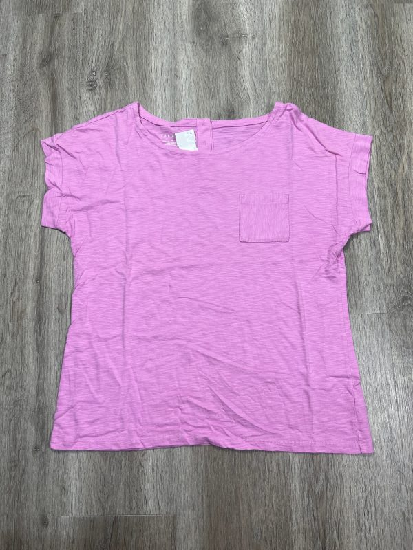 Top Short Sleeve By Talbots In Pink, Size: M Cheap