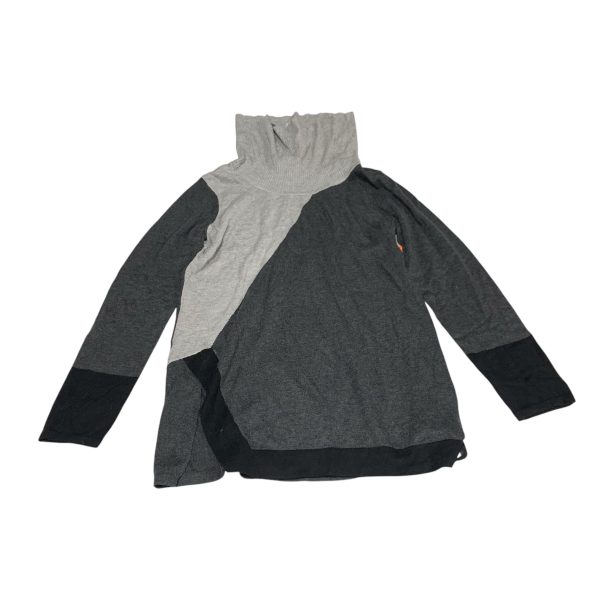 Top Long Sleeve By Context In Black & Grey, Size: M For Discount