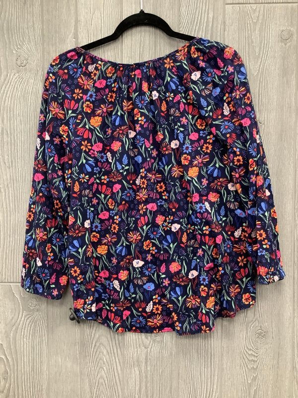 Top Long Sleeve By St Johns Bay In Floral Print, Size: L For Discount