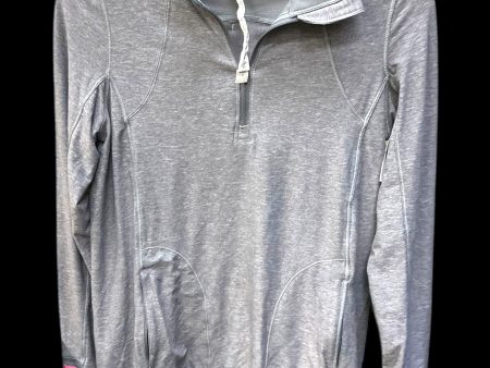 Athletic Top Long Sleeve Collar By Lululemon In Grey, Size: 6 Discount