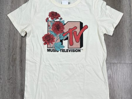 Cream Top Short Sleeve MTV, Size Xs Discount