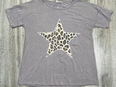 Brown Top Short Sleeve Hopely, Size S For Cheap